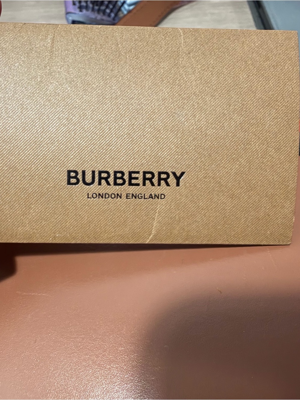 Burberry Brown Leather Shoulder Bag with Black Trim and Red TB Monogram - Picture 13 of 13